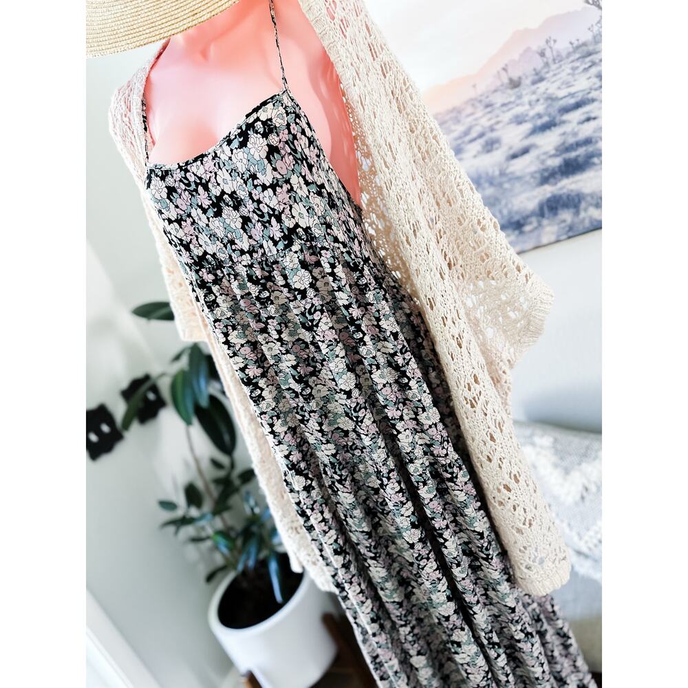 Natural Life Among Wildflowers + Daydreams flowy blooming floral maxi dress L - Picture 4 of 8